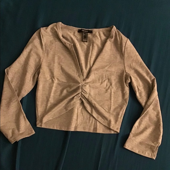 Heather Grey Knit Crop Top
